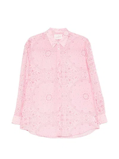 Mc2 Saint Barth Camicia Rosa Bruigitte Con Stampa Paisley  In Pink