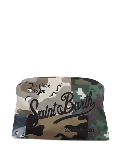 Mc2 Saint Barth Camouflage-pattern Towel In Brown