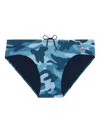 Mc2 Saint Barth Camouflage-print Drawstring Swim Briefs In Blue