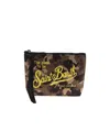 Mc2 Saint Barth Camouflage Print Wash Bag In Black