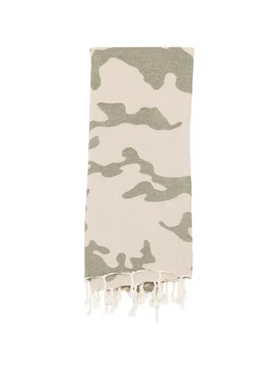 Mc2 Saint Barth Camouflage-pattern Fringed Beach Towel In Multi