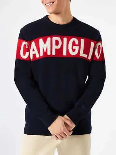 Pre-owned Mc2 Saint Barth Campiglio Blended Cashmere Man's Sweater In Blue