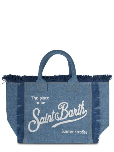 Mc2 Saint Barth Canvas Denim Top Handle Bag