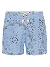 Mc2 Saint Barth Caprese Bandana-print Swim Shorts In Blue
