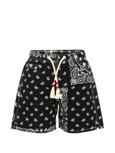 Mc2 Saint Barth Kids' Caprese Jr Swim Shorts In Black
