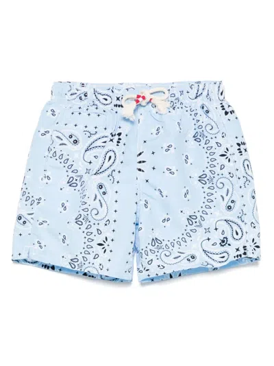 Mc2 Saint Barth Kids' Caprese Jr Swim Shorts In Blue
