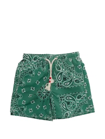 Mc2 Saint Barth Kids' Caprese Jr Swim Shorts In Green