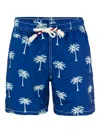 Mc2 Saint Barth Caprese Palm-tree Swim Shorts In Blue