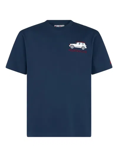 Mc2 Saint Barth Car-motif T-shirt In Blue