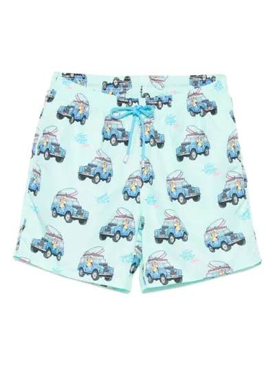 Mc2 Saint Barth Car-print Swim Shorts In Multi