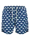 Mc2 Saint Barth Car-print Swim Shorts In Blue