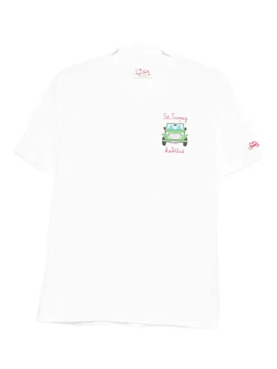 Mc2 Saint Barth Car-print T-shirt In White