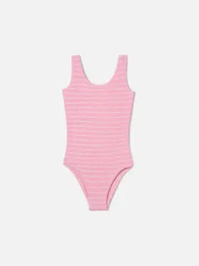 Mc2 Saint Barth Cara Classic One Piece Pink Stripes Swimsuit