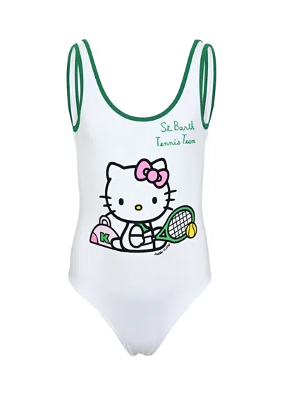 Mc2 Saint Barth Cara Hello Kitty One Piece Swimsuit In White