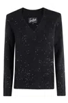 Mc2 Saint Barth Eleara Sequin-embellished Sweater In Black