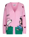Mc2 Saint Barth Cardigan Sasi Donegal Snoopy Rosa In Pink
