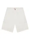 Mc2 Saint Barth Cargo Style Bermuda Shorts Pockets In White