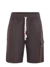 Mc2 Saint Barth Pure Linen Bermuda Shorts In Brown