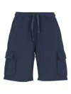 Mc2 Saint Barth Cargy Elasticated-waist Cargo Shorts In Blue