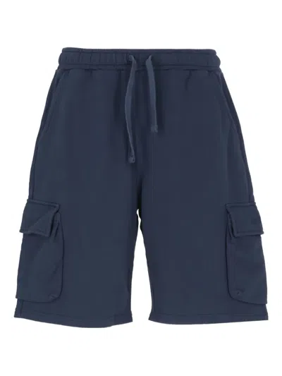 Mc2 Saint Barth Cargy Elasticated-waist Cargo Shorts In Blue