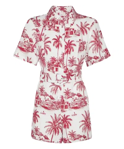 Mc2 Saint Barth Carola Jumpsuit In Red