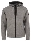 Mc2 Saint Barth Carrel - Sweatshirt In Technical Fabric In Melange Grey