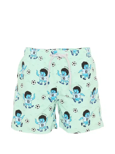 Mc2 Saint Barth Cartoon Print Swim Shorts In Multi