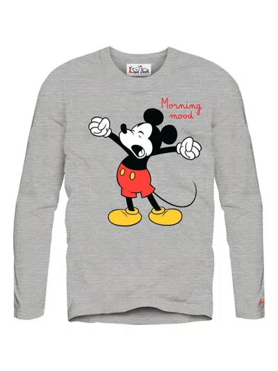 Mc2 Saint Barth Kids' Cartoon-print Top In Gray