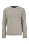 Mc2 Saint Barth Cashmere Blend Jumper With Plush Cut In Grey