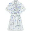 Mc2 Saint Barth Casual Woman Clothes  - Joseline Linen Flower Blue 01 - N.d.
