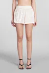 MC2 SAINT BARTH CATE SHORTS IN BEIGE POLYESTER