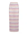 Mc2 Saint Barth Caytlin Long Raschel Skirt With Pastel Chevron Pattern