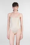 Mc2 Saint Barth Cecille P Beachwear In Taupe Polyamide In Neutral