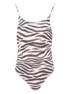 Mc2 Saint Barth Cecille Zebra-print Swimsuit In Multi