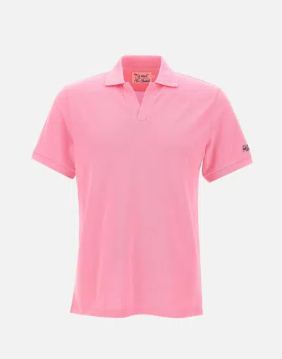Mc2 Saint Barth Charles Pink Piquet Polo