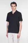 Mc2 Saint Barth Charles Polo In Black Cotton In Black