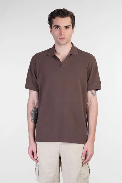 MC2 SAINT BARTH CHARLES POLO IN BROWN COTTON