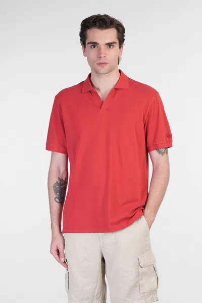 Mc2 Saint Barth Charles Polo In Red Cotton
