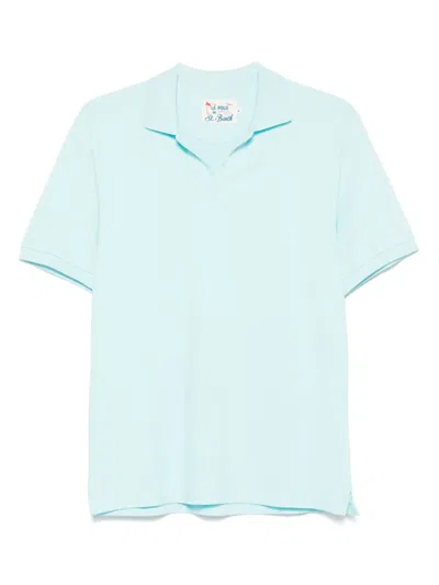 Mc2 Saint Barth Man Polo Shirt Light Green Size L Linen