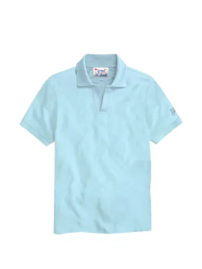 Mc2 Saint Barth Charles V-neck T-shirt In Blue