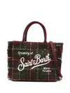 Mc2 Saint Barth Check Fringed Tote Bag In Multi