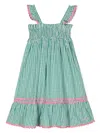 Mc2 Saint Barth Checked A-line Dress In Green
