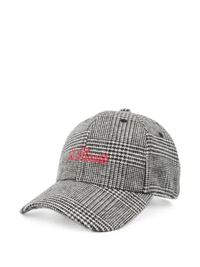Mc2 Saint Barth Check-pattern Baseball Cap In Gray