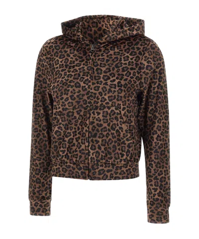 Mc2 Saint Barth Chenille Hooded Sweater In Black