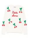 Mc2 Saint Barth Cherry-embroidered Sweater In White