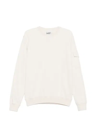 Mc2 Saint Barth Chester Pocket Crew-neck Sweater In Neutral