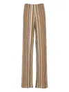 Mc2 Saint Barth Amalia Trousers In Multicolor Raschel Knit In Multi