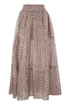 MC2 SAINT BARTH MC2 SAINT BARTH CHEYENNE - LONG SKIRT IN COTTON AND SILK.