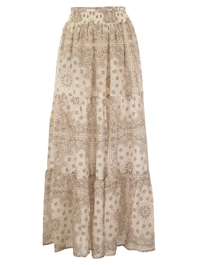 MC2 SAINT BARTH MC2 SAINT BARTH CHEYENNE LONG SKIRT IN COTTON AND SILK.