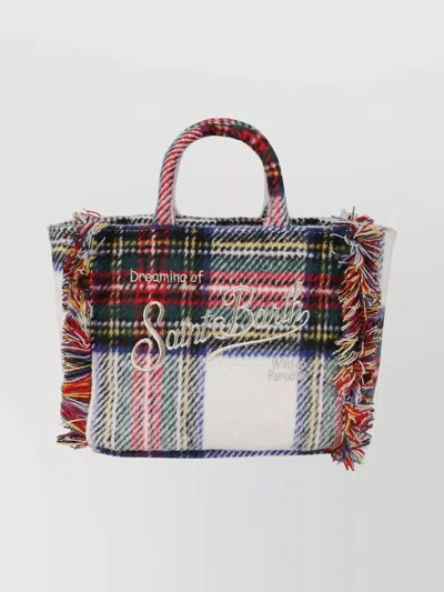 Mc2 Saint Barth Mini Vanity Tartan-pattern Tote Bag In Multi